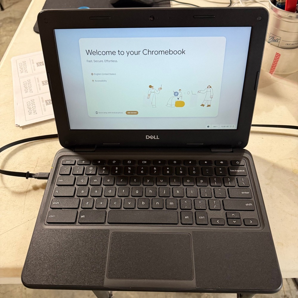 Dell Chromebook 3100 YKX71A02 4GB RAM 32GB eMMC Black 11.6 inch Laptop 2021